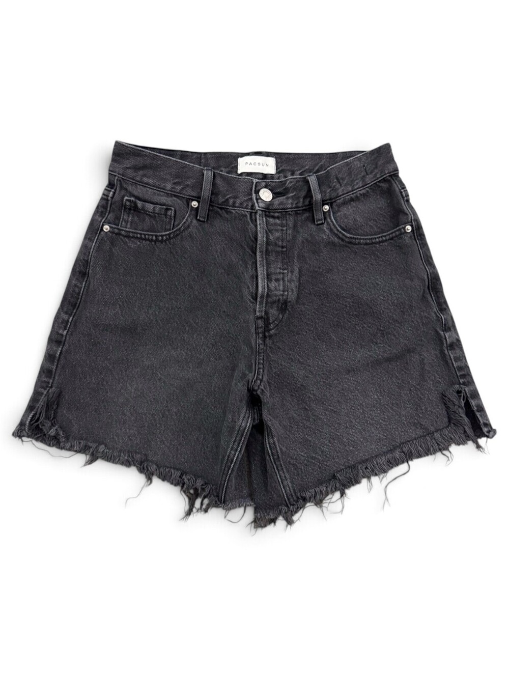 PacSun Button-Fly High-Rise Relaxed Denim Shorts - 25 Waist